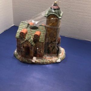 Clock tower tea light holder